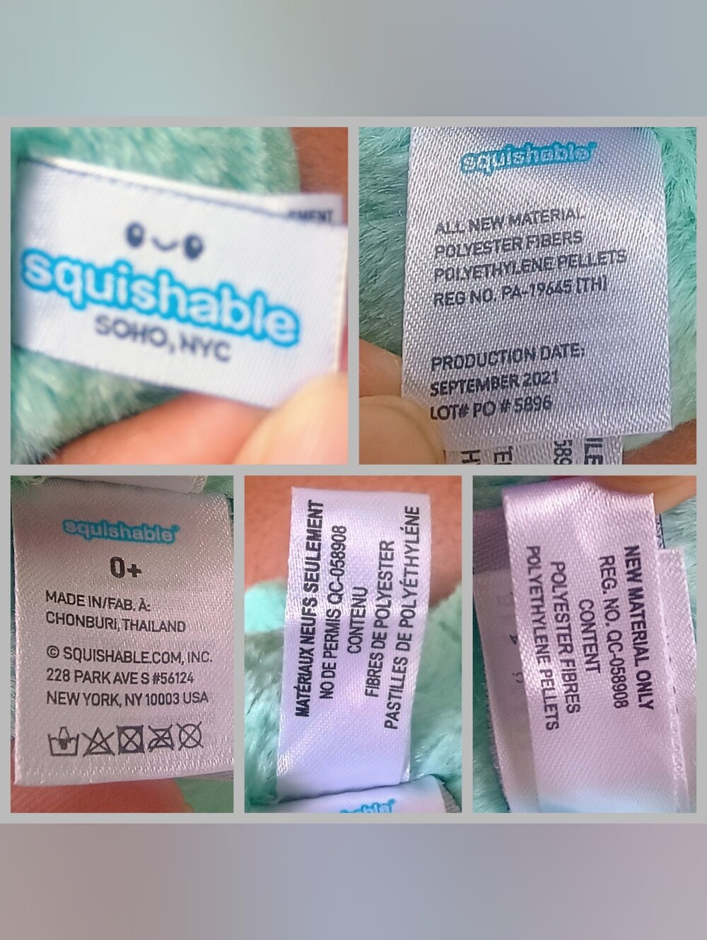 Squishable Octopus Mini Plush- Mint Green - Picture 9 of 9
